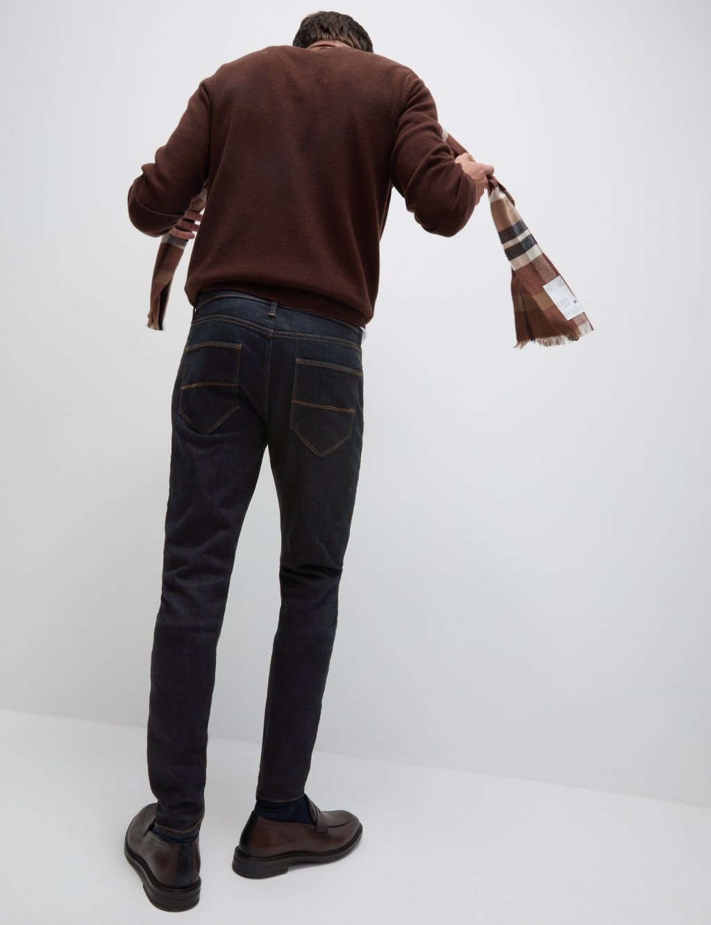 Marks & Spencer M&S Skinny Fit Stretch Jeans Dark Indigo - 3