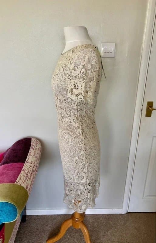 Mint Velvet BNWT vintage Mint Velvet cream crochet lace dress - size 10-12