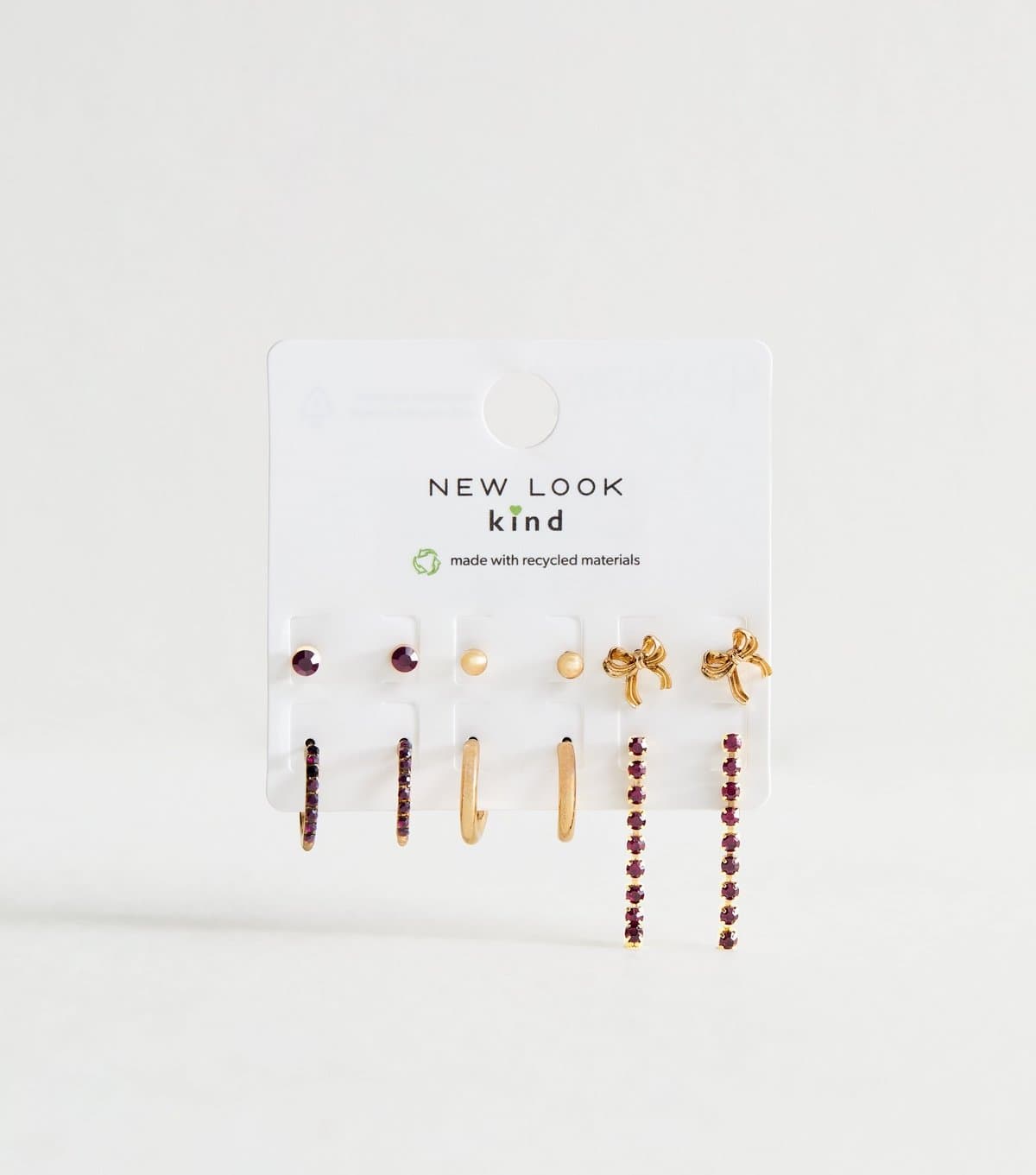 New Look Pack Of 6 Gold Tone Earrings New Look