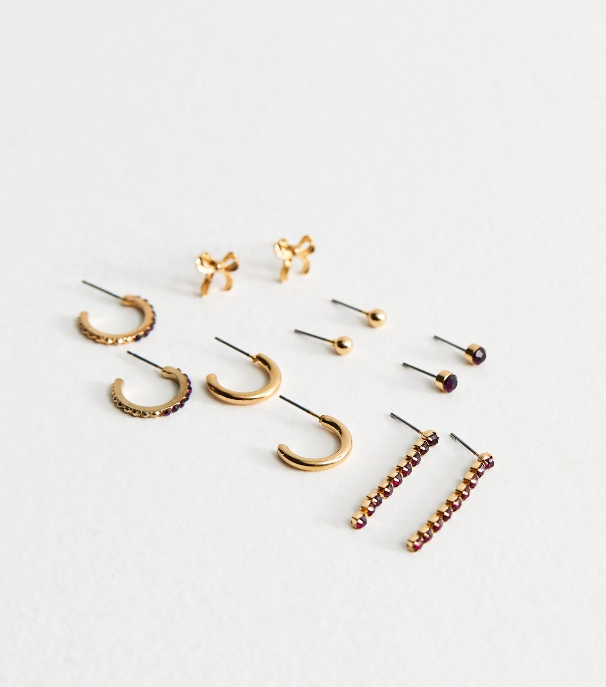 New Look Pack Of 6 Gold Tone Earrings New Look - 4