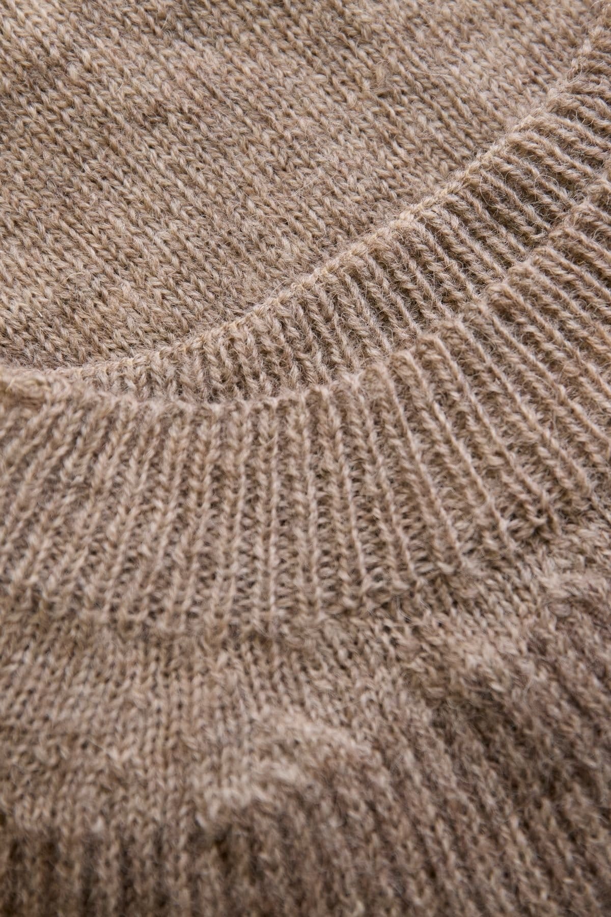 Celtic & Co Celtic & Co Women's British Wool Yoke Pattern Sweater in Taupe - 4