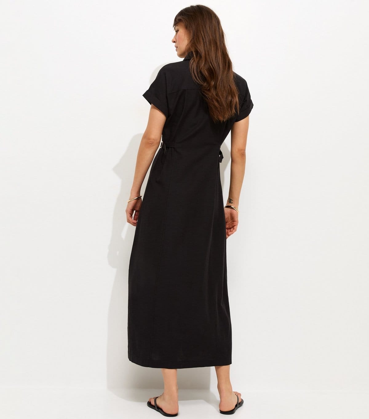 New Look Women's Tall Black Midi Shirt Dress New Look - 4