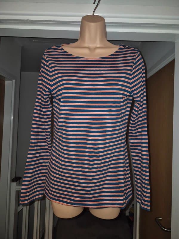Seasalt Cornwall Seasalt cornwall striped long sleeve top size 8