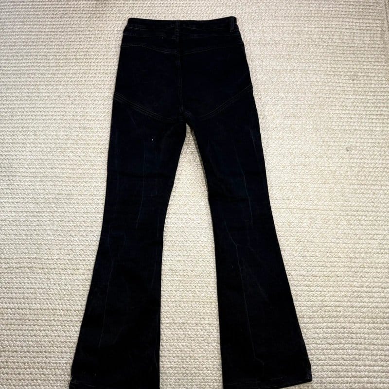 ASOS Design ASOS Design Women’s Black Flared Mid Rise Jeans Y2K Some Light Wash Sz 28/32 - 1