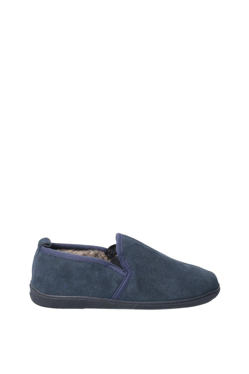 Hush Puppies Hush Puppies Men's 'Arnold' Suede Slippers in Navy - 4