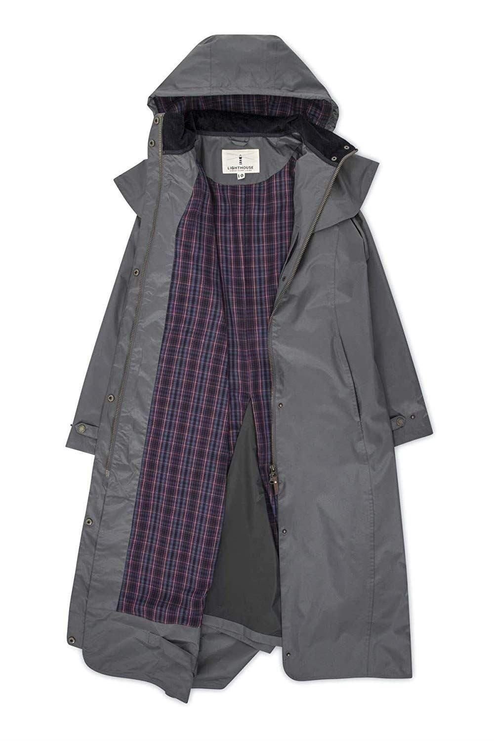 Lighthouse Clothing Lighthouse Clothing Women's Outback Full Length Waterproof Raincoat in Grey - 2