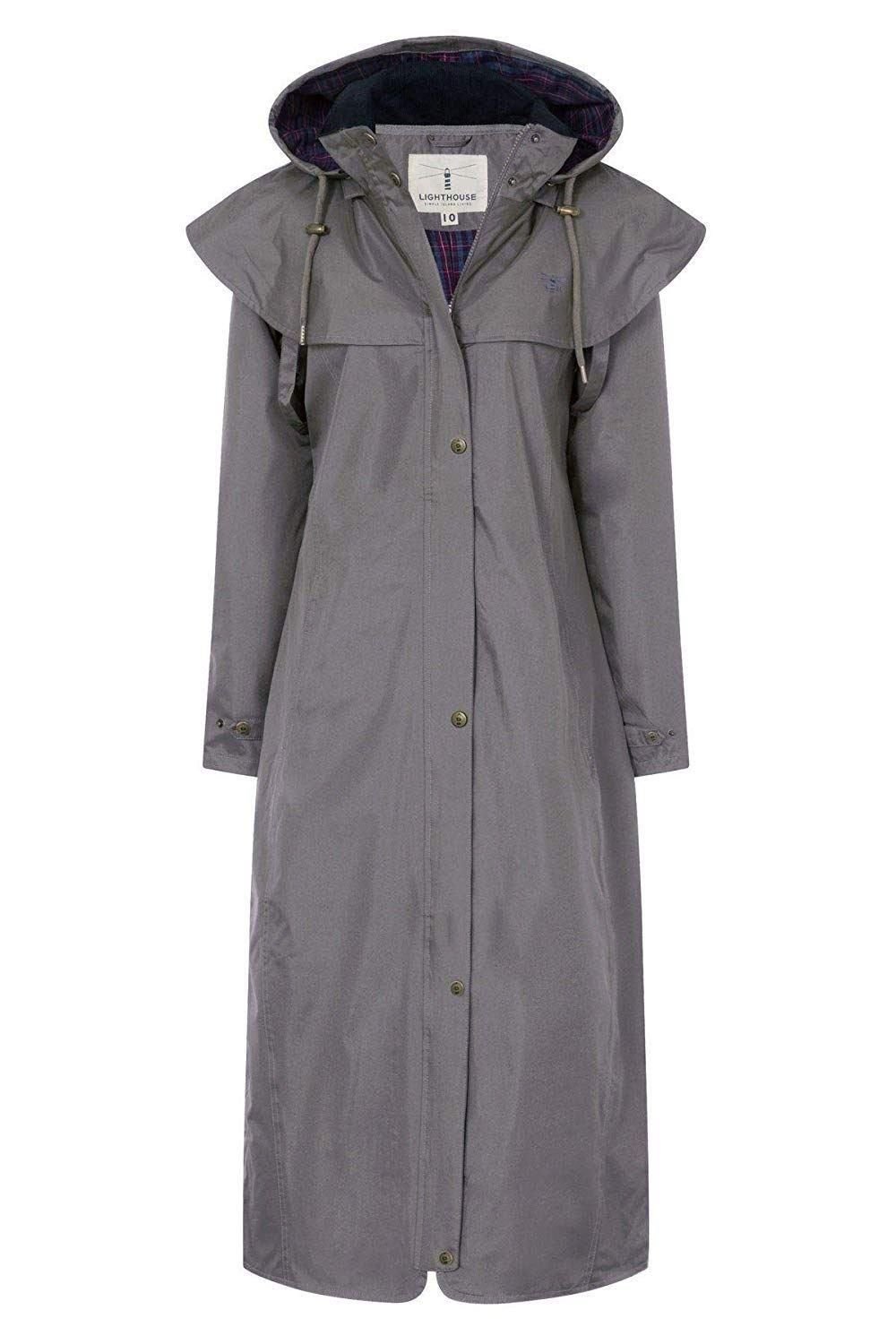 Lighthouse Clothing Lighthouse Clothing Women's Outback Full Length Waterproof Raincoat in Grey - 3