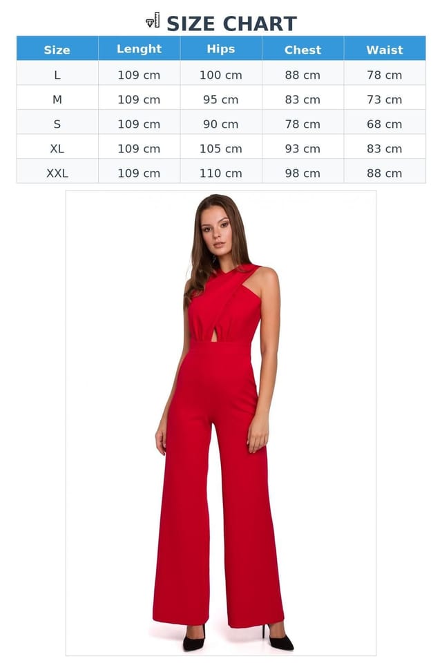 Love Lace Love Lace Women's Crosswise Stripe Overalls with Covered Zip in Red - 3