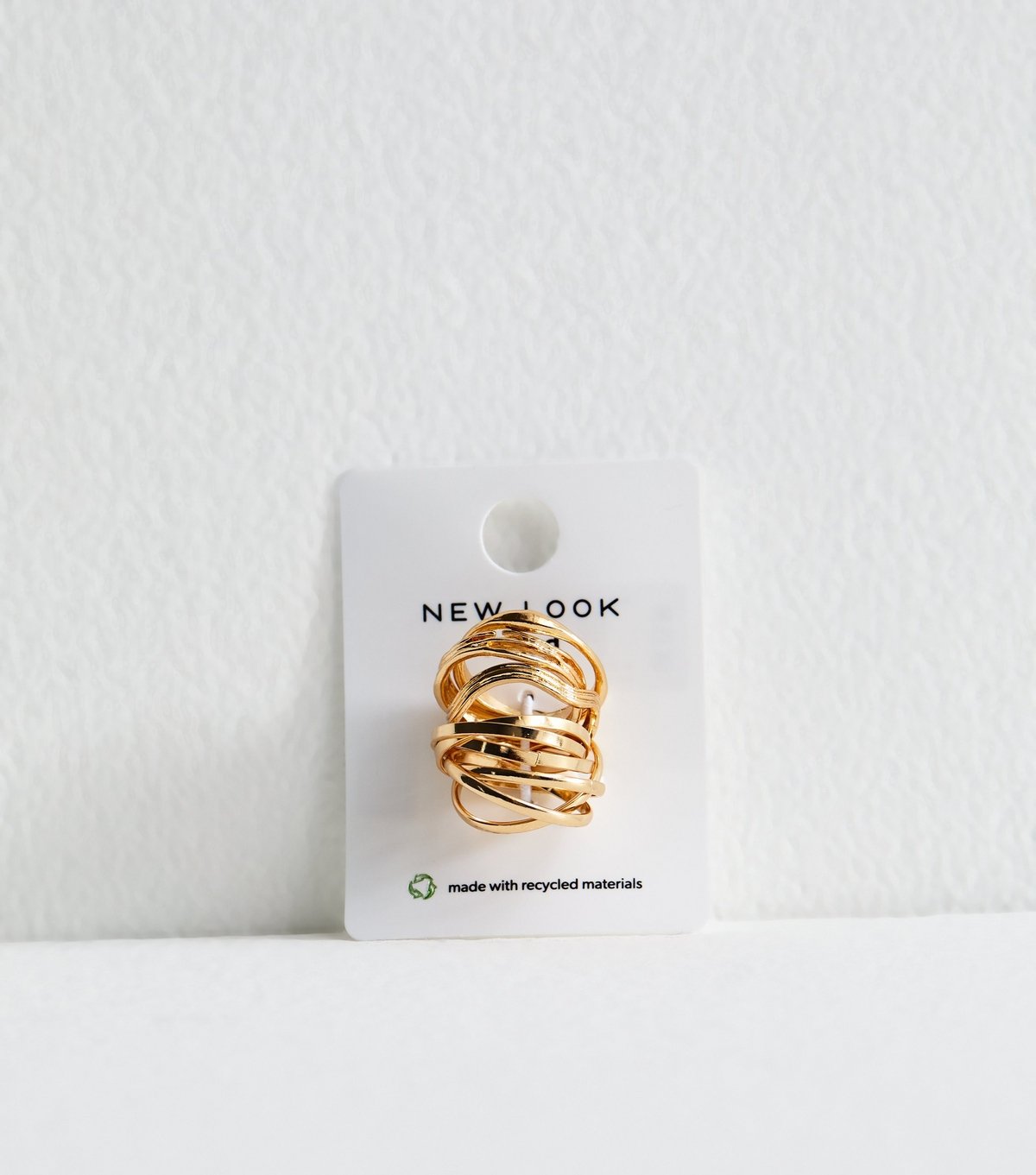 New Look Pack of 5 Gold Tone Crossover Rings New Look - 3