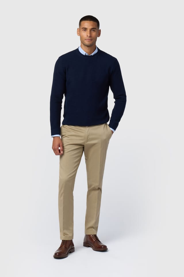Melka Melka Men's Crew Neck Jumper in Navy - 2