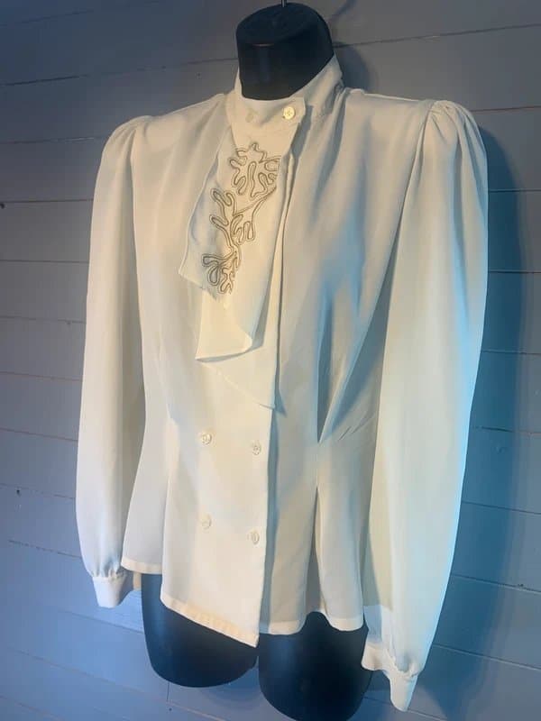 Jacques Vert Vintage Jacques Vert avant garde white blouse size 14