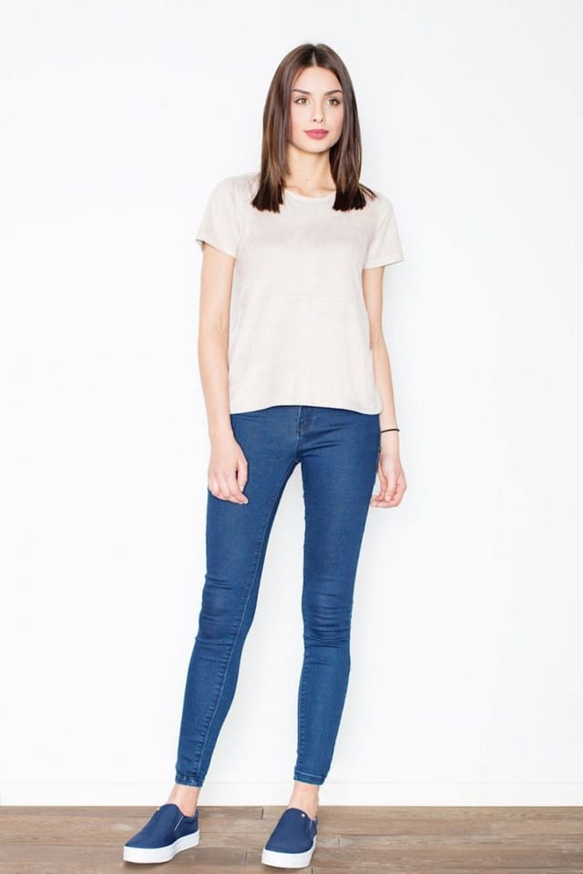 Love Lace Love Lace Women's Beige Short Sleeve Everyday Blouse - 3