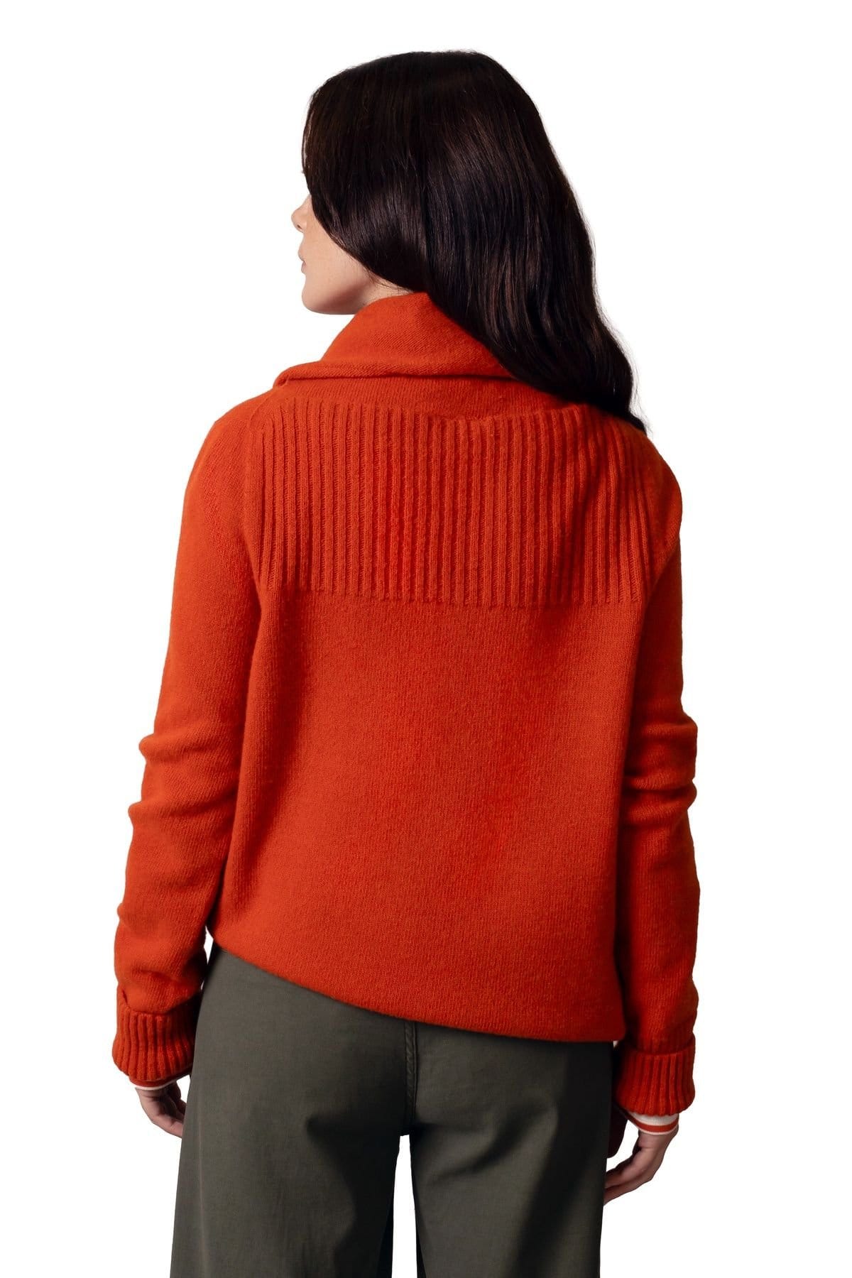 Celtic & Co Celtic & Co Women's British Supersoft Slouchy Cowl Sweater in Tangerine - 4