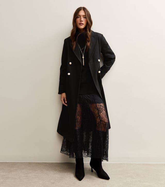 New Look Women's Black Lace Midi Skirt New Look - 3