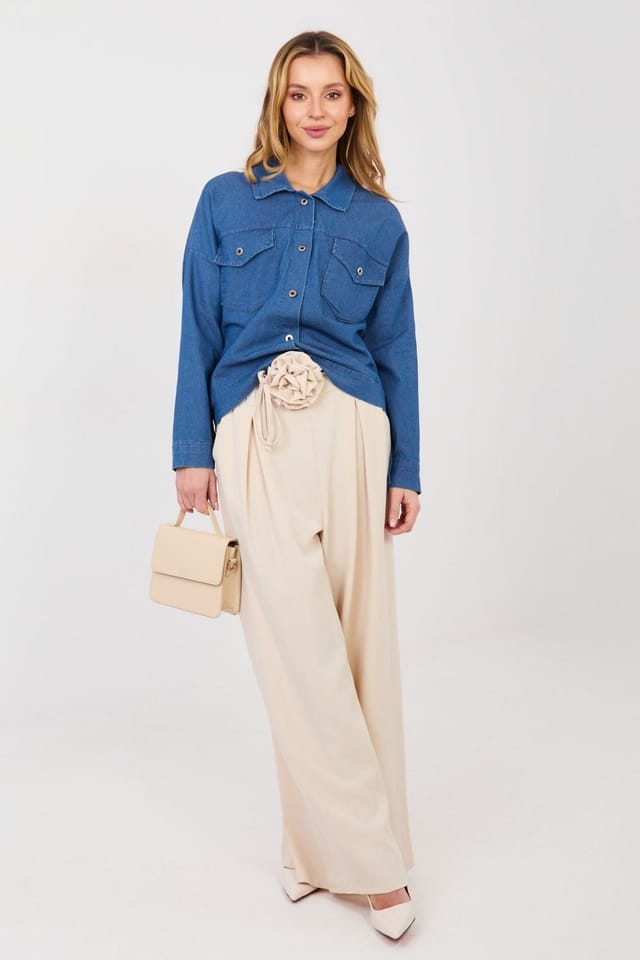 Love Lace Love Lace Women's Classic Cotton Denim Jacket in Blue - 2