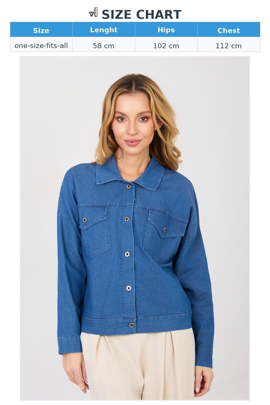 Love Lace Love Lace Women's Classic Cotton Denim Jacket in Blue - 4