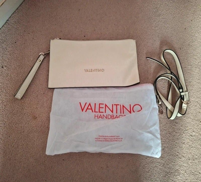 Valentino by Mario Valentino - Valentino Vintage Cream Clutch - Crossbody Designer Bargain 🤍