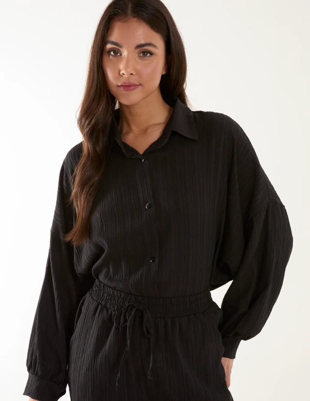 Blue Vanilla Waffle Shirt & Trousers Set - 2