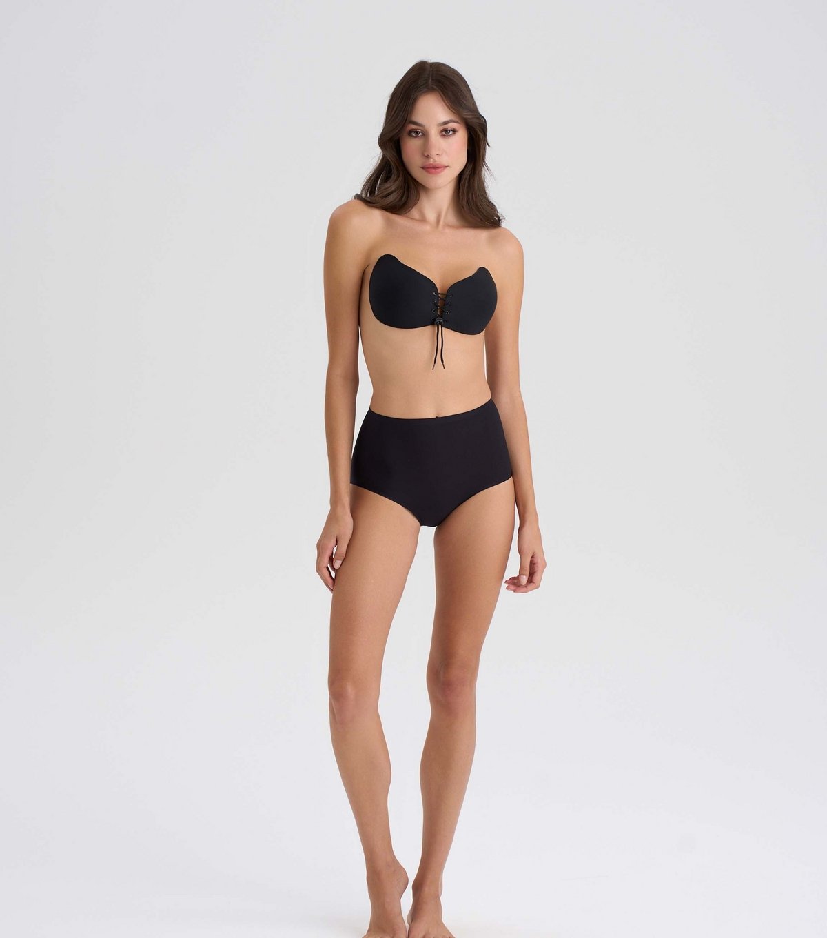 Nude Intimates Women's Black Stick-On Push Up Bra Nude Intimates New Look - 2