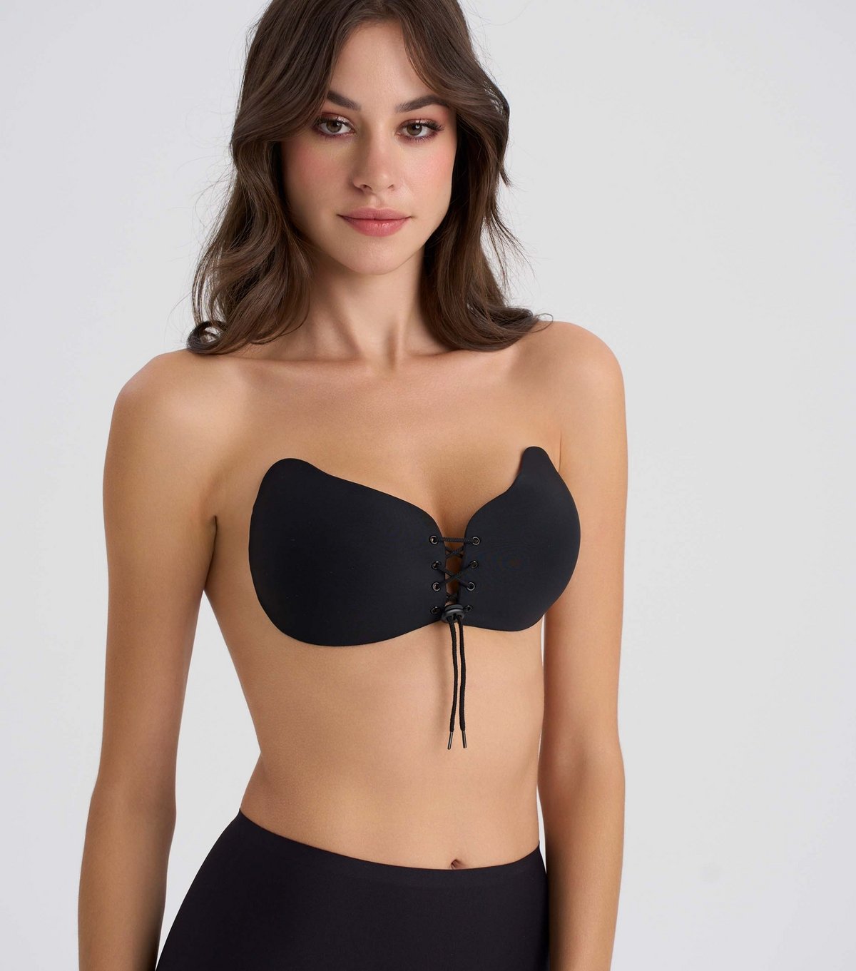 Nude Intimates Women's Black Stick-On Push Up Bra Nude Intimates New Look - 3