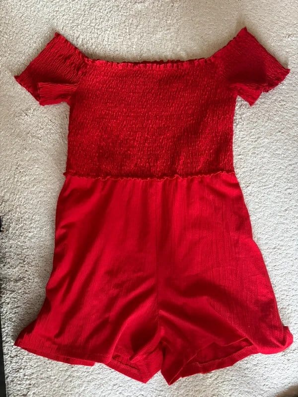 Bershka Red Jumpsuit