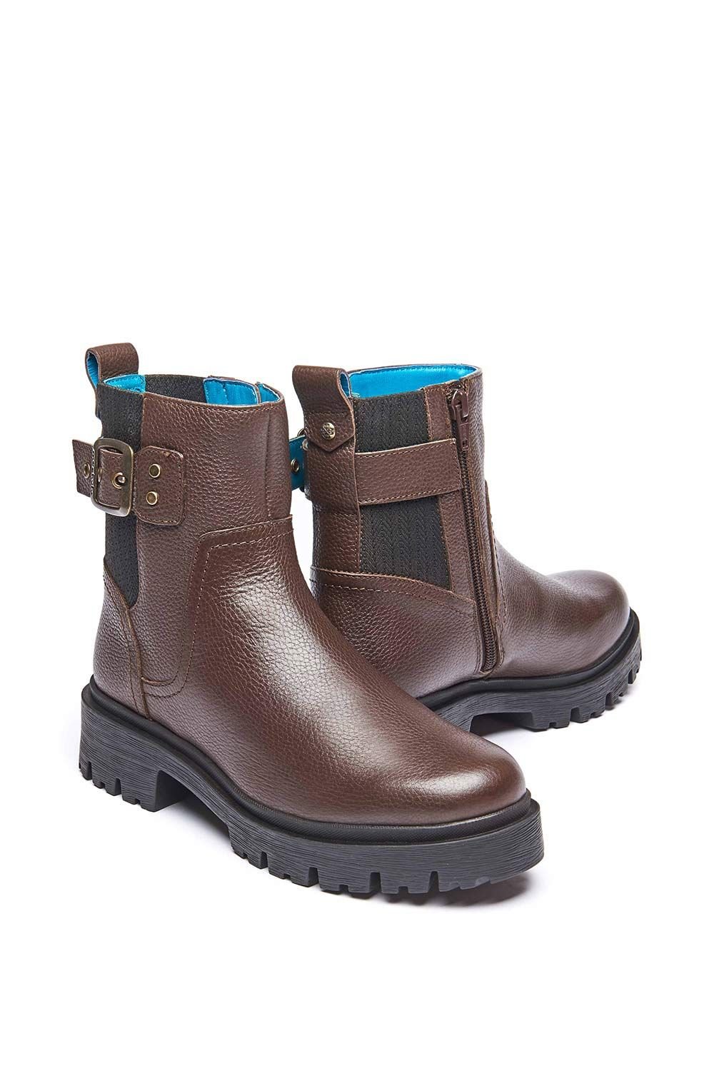 Moshulu Moshulu Women's 'Seamount' Chunky Biker Boot in Chocolate - 2