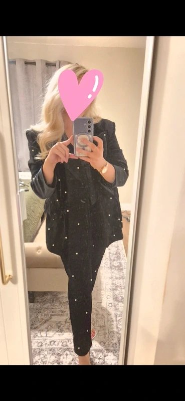ASOS Asos luxe velvet/pearl suit - 1