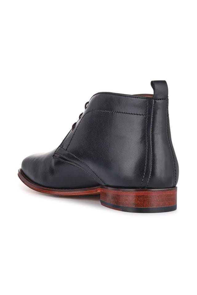 Jones Bootmaker Jones Bootmaker Men's Giovanni Wide-Fit Smart Leather Boots in Navy - 3