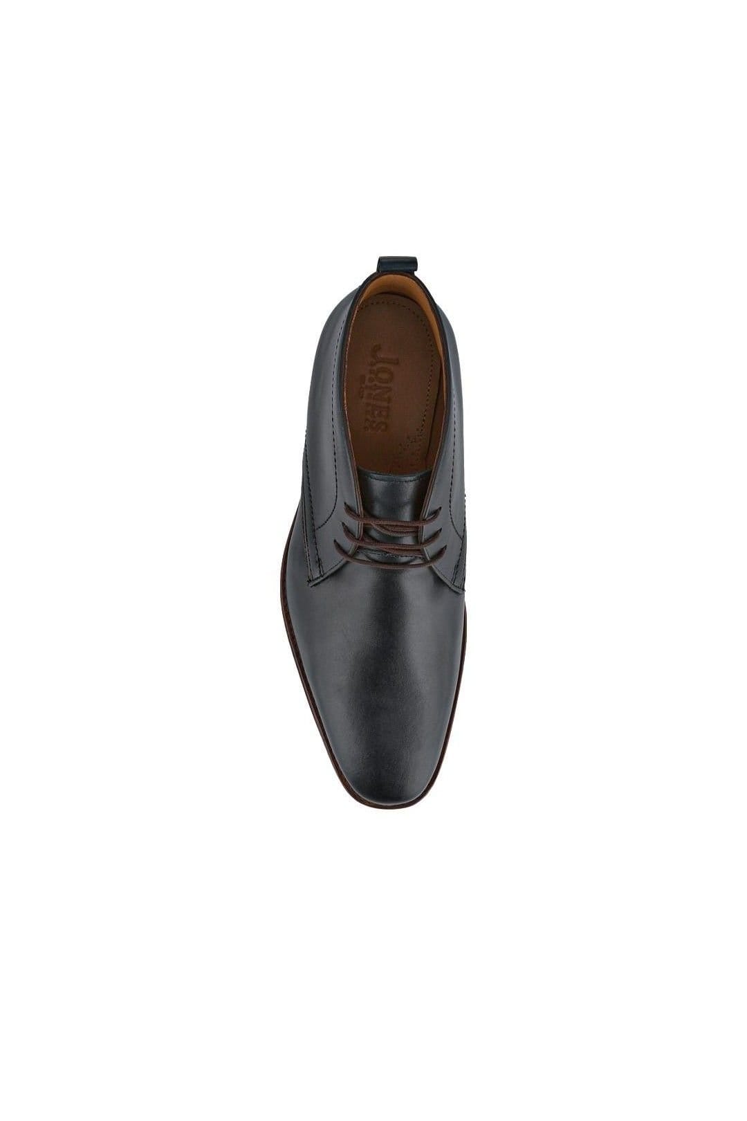 Jones Bootmaker Jones Bootmaker Men's Giovanni Wide-Fit Smart Leather Boots in Navy - 4