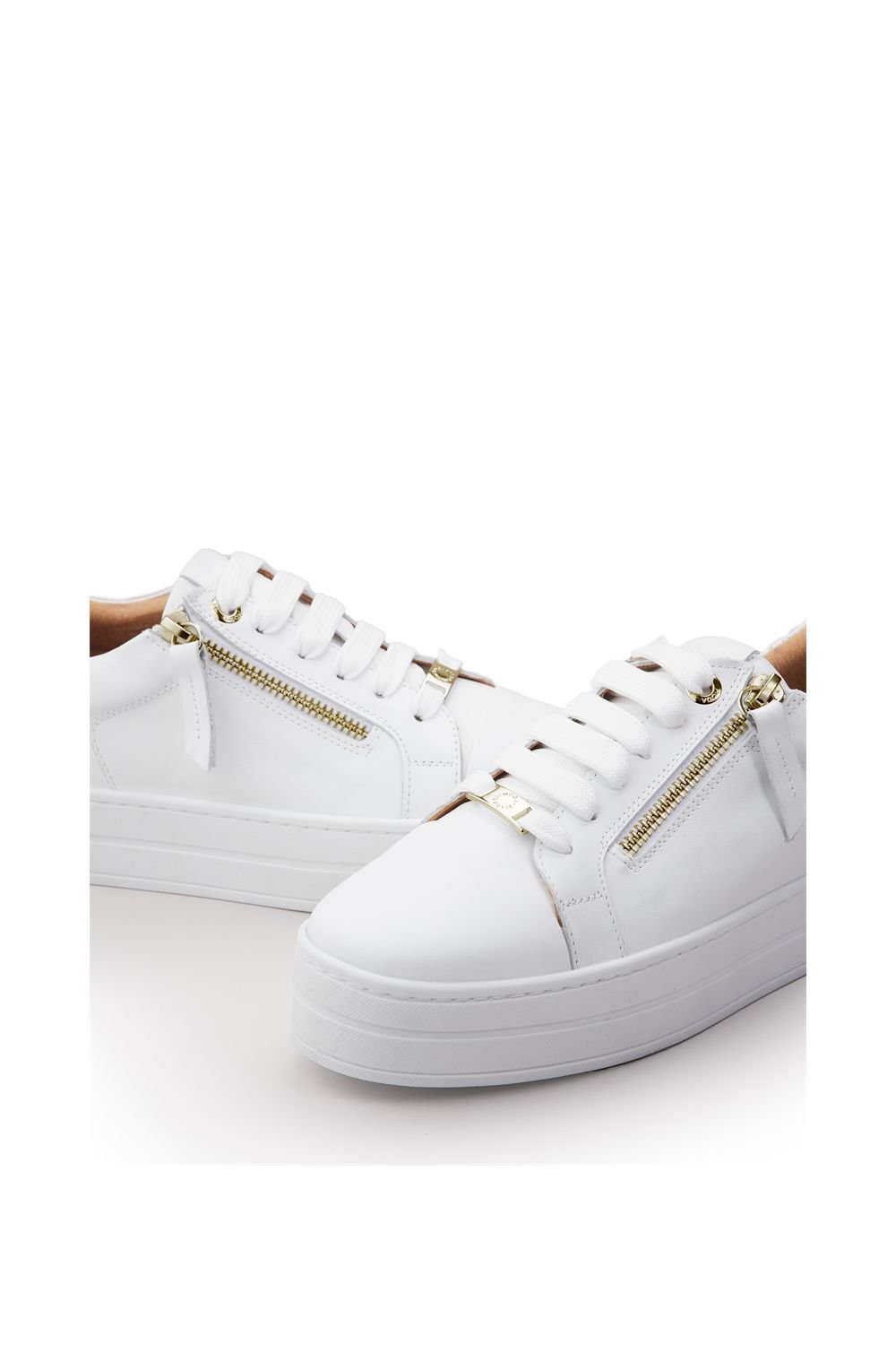 Moda In Pelle Moda In Pelle Women's Abbee' Leather Trainers in White - 4