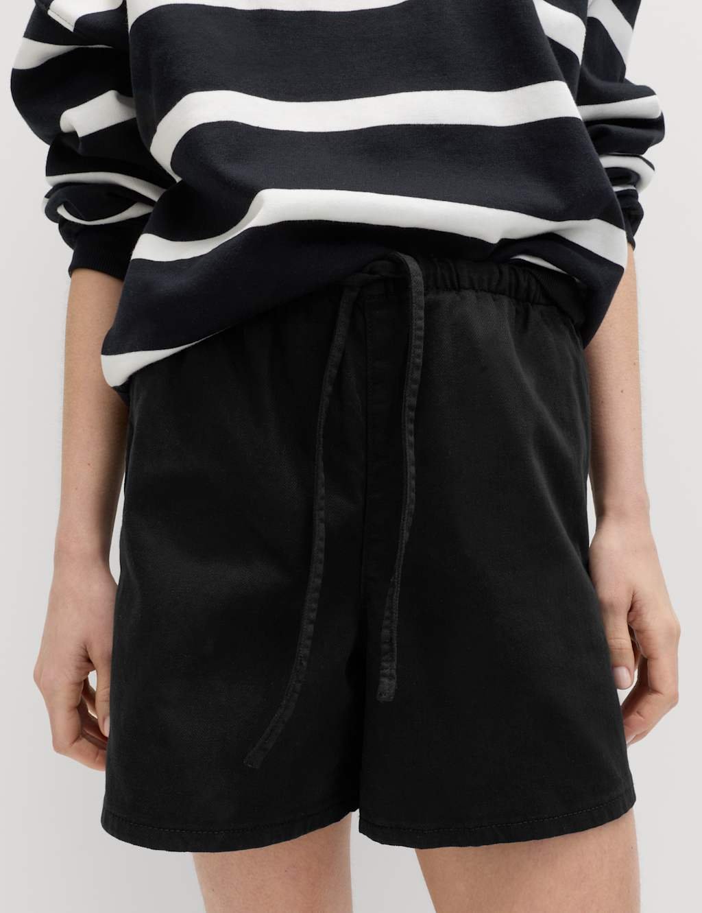 Marks & Spencer M&S Cotton Rich Shorts Black - 1