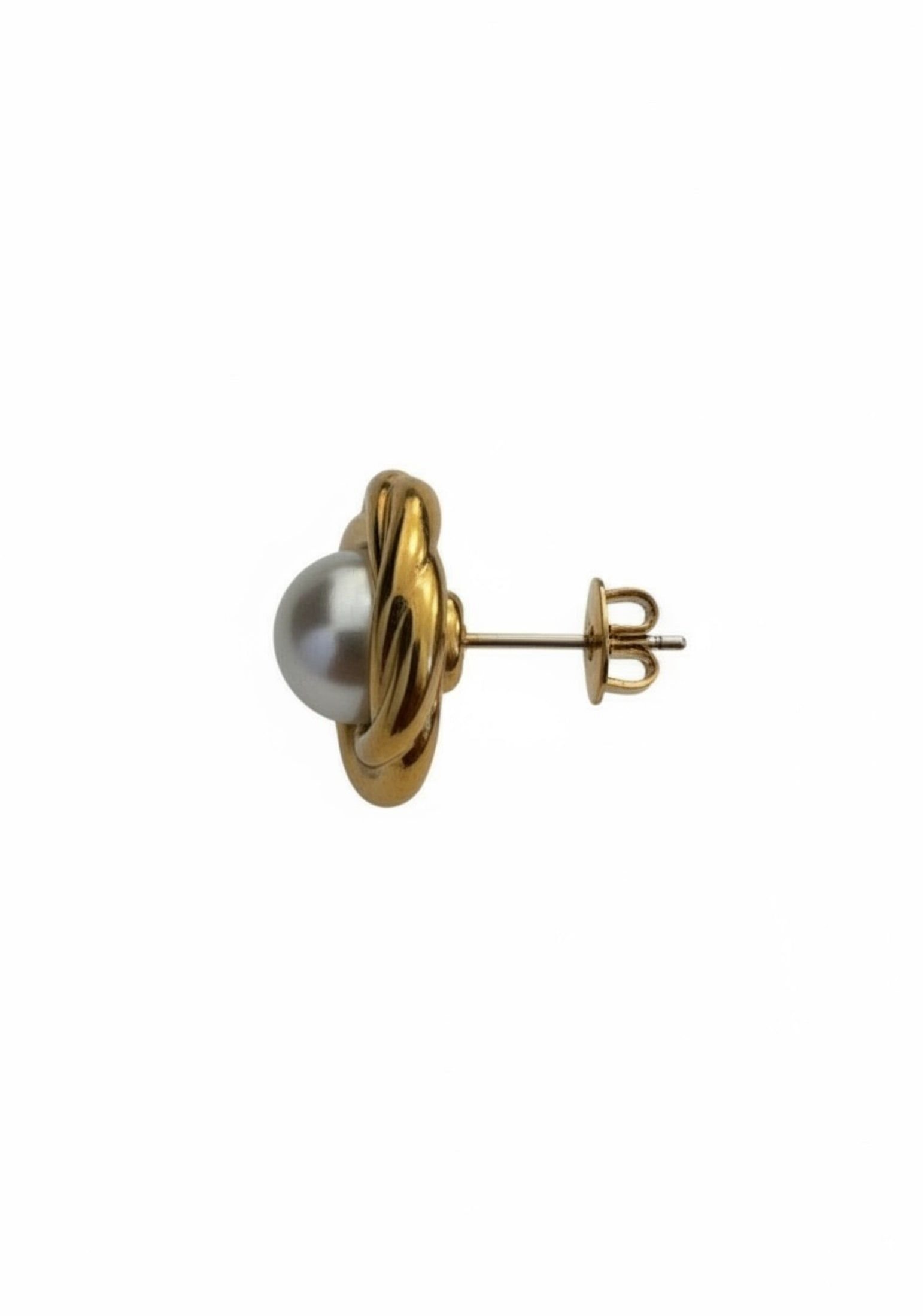 Latelita Latelita Women's Dynasty Pearl Knot Stud Earrings Gold - 3