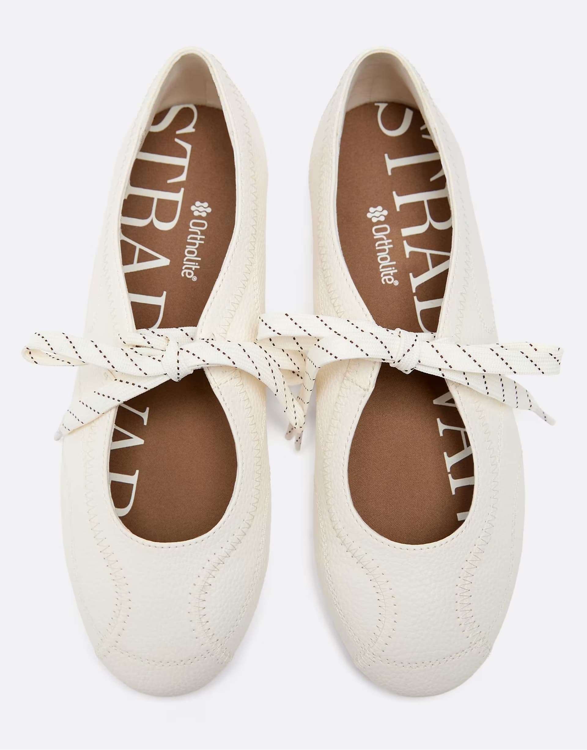 ASOS ASOS White Leather Effect Ballet Flats