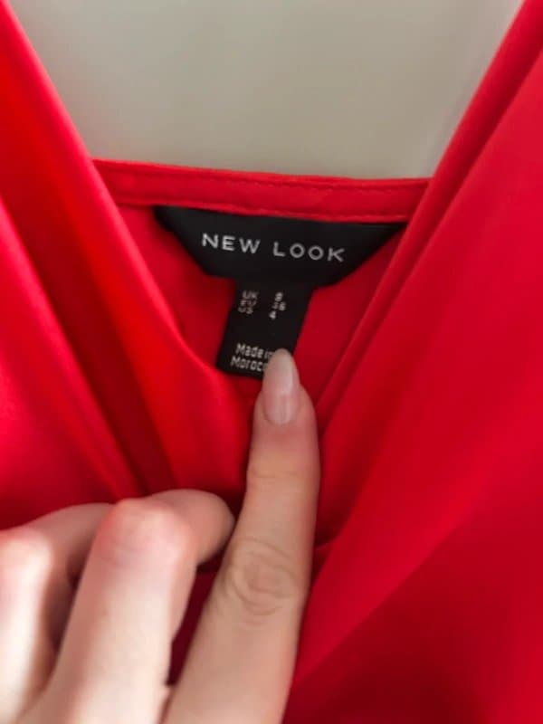 New Look Red satin dress