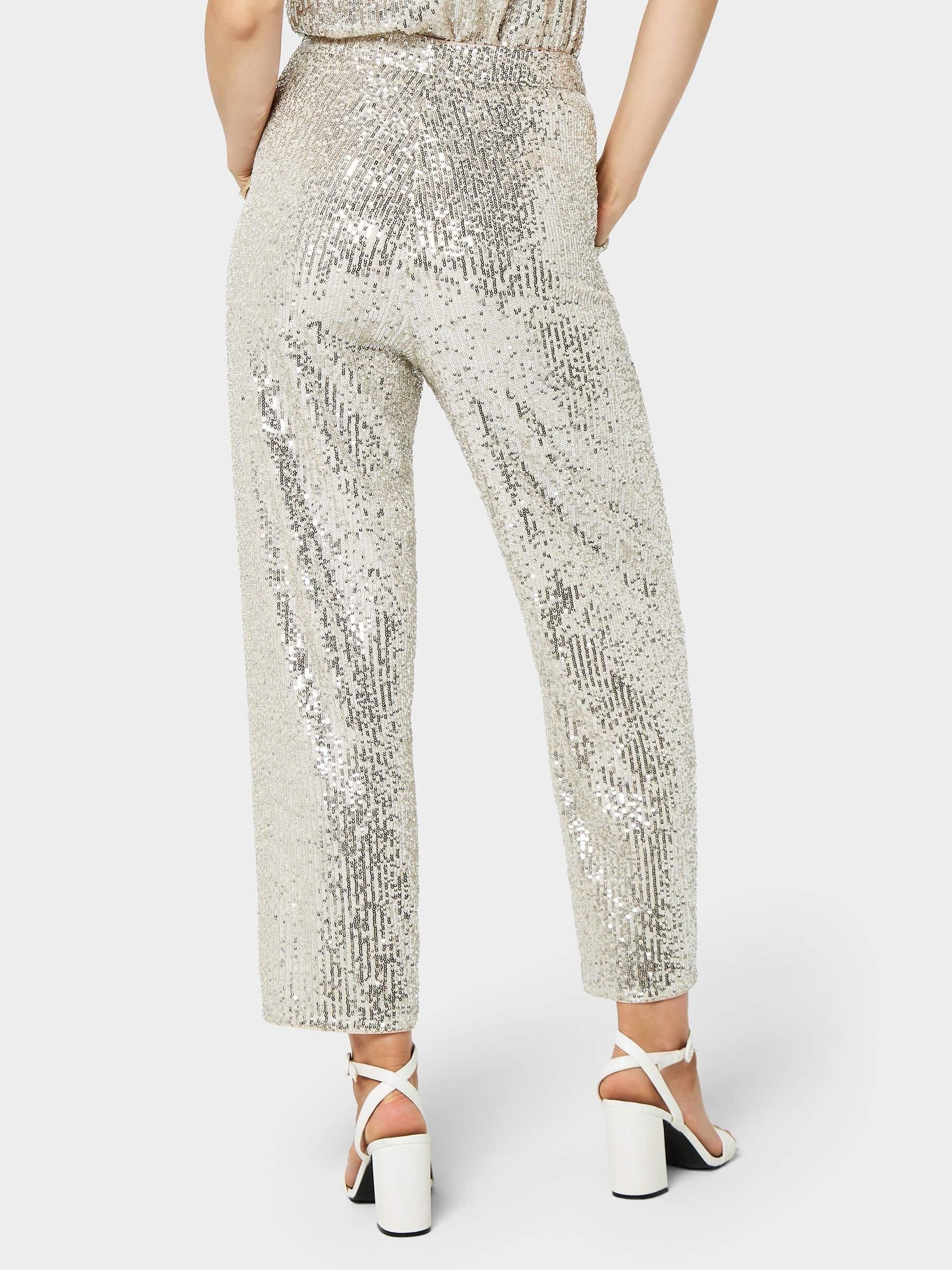 GWD by GEORGE W. DAVIES GWD by GEORGE W. DAVIES Women's GWD Sequin Trousers in Silver - 3