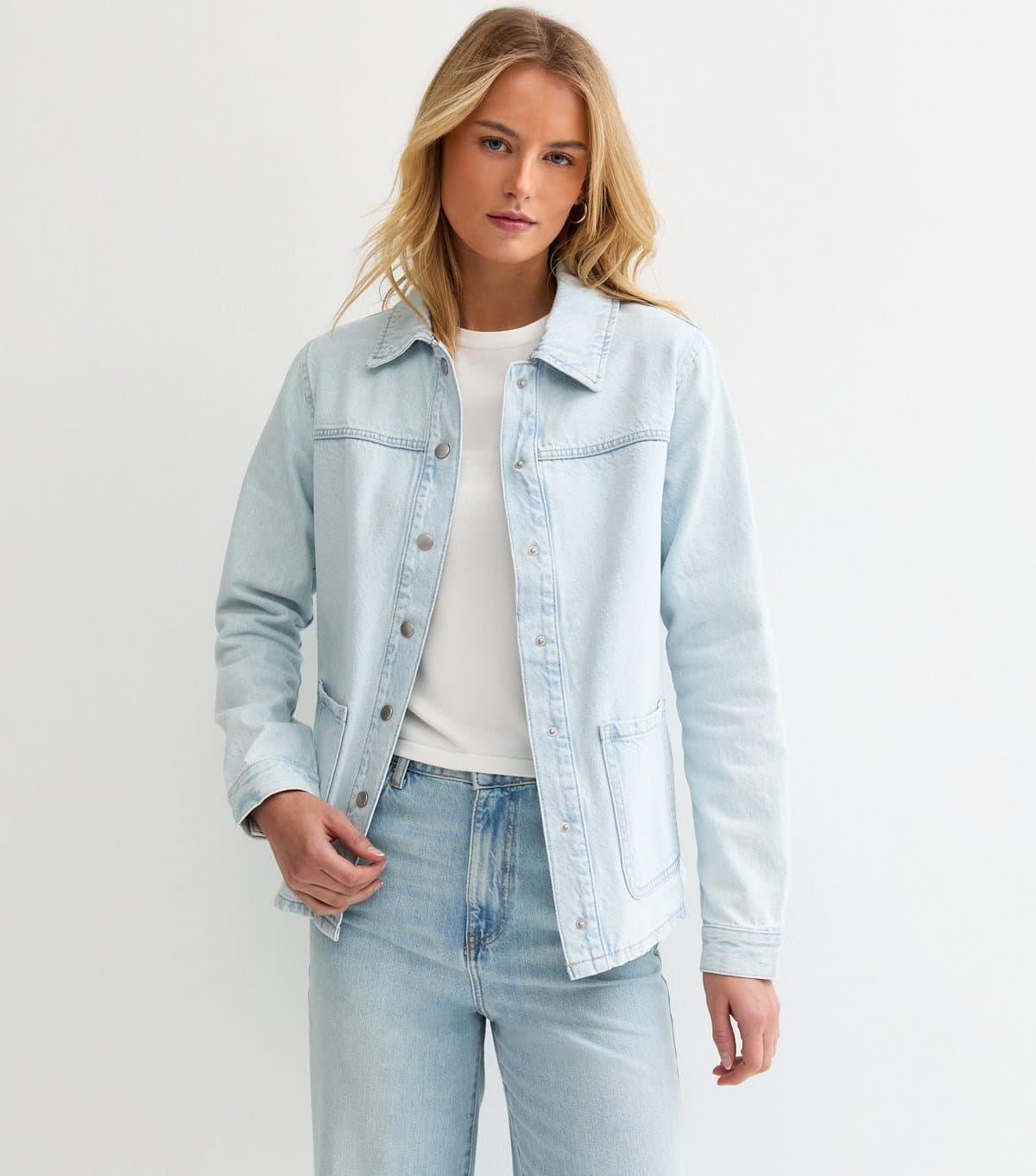 New Look New Look Light Blue Denim Shacket