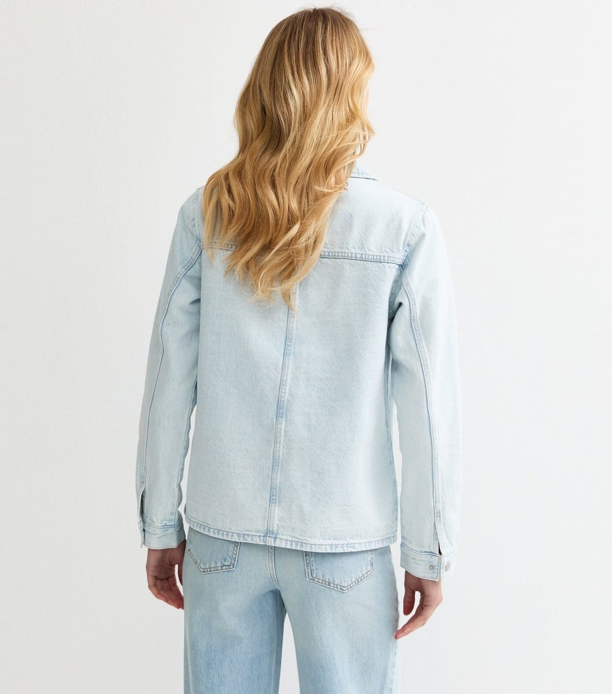 New Look Women's Tall Light Blue Denim Shacket New Look - 4