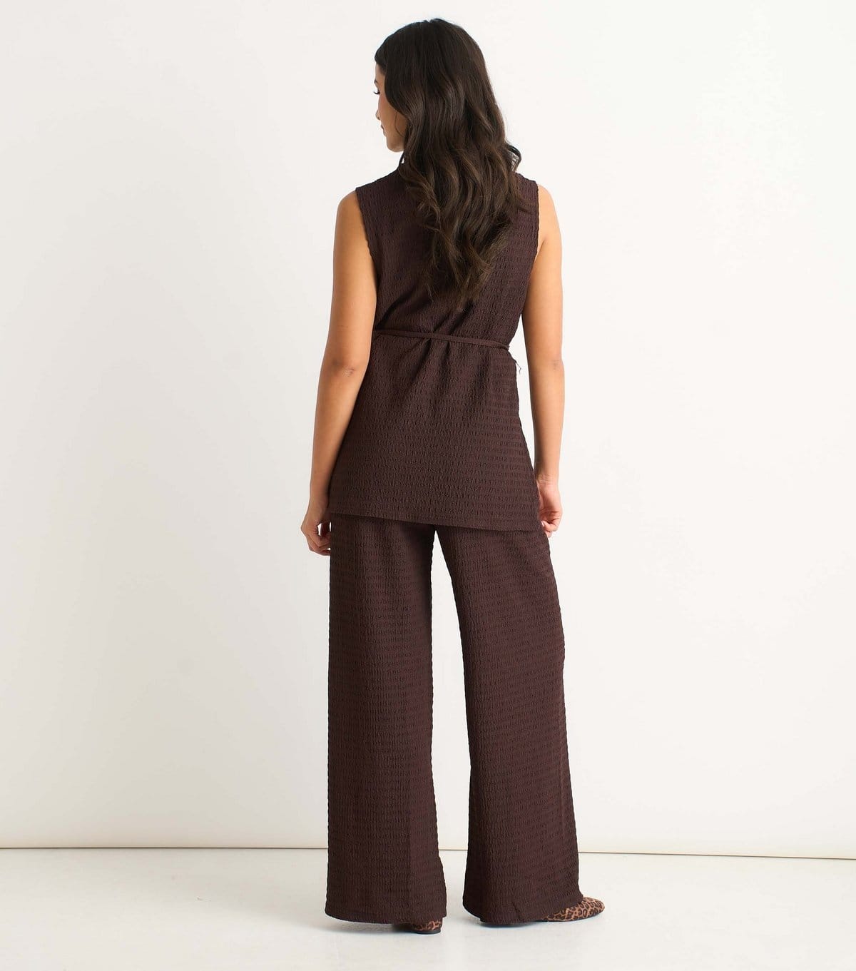 Gini London Women's Dark Brown Funnel Neck Tabard Top Gini London New Look - 4
