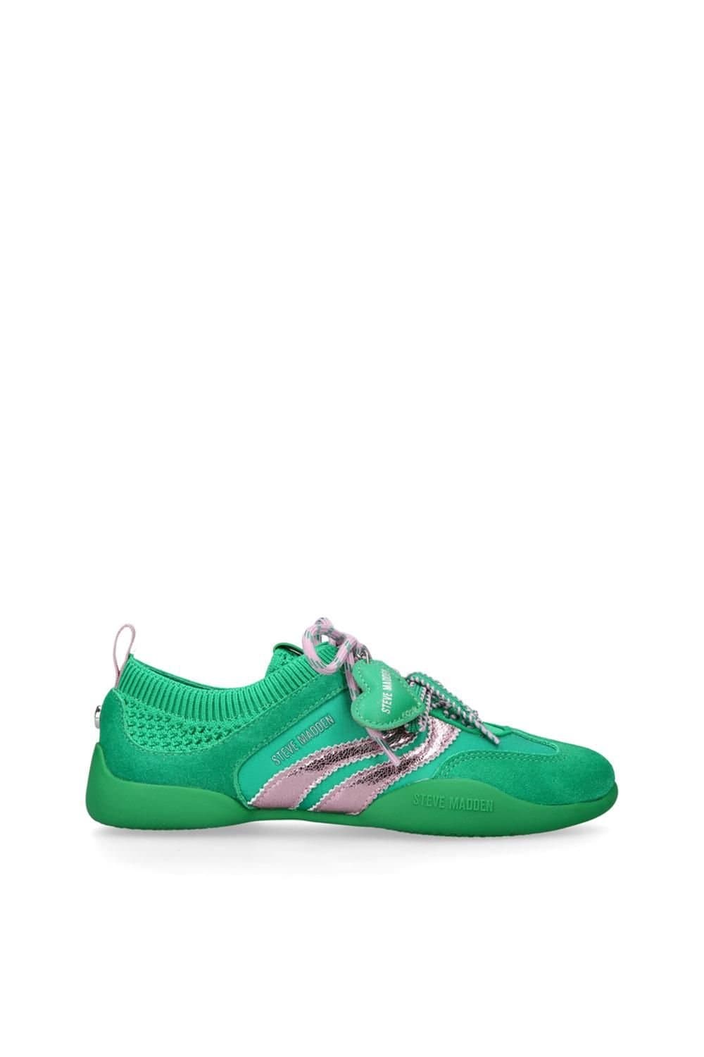 Steve Madden STEVE MADDEN Women's 'Biscotti Green' Suede Trainers in Green