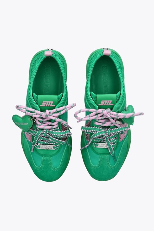 Steve Madden STEVE MADDEN Women's 'Biscotti Green' Suede Trainers in Green - 2