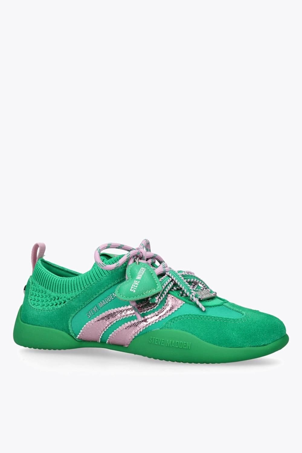 Steve Madden STEVE MADDEN Women's 'Biscotti Green' Suede Trainers in Green - 4