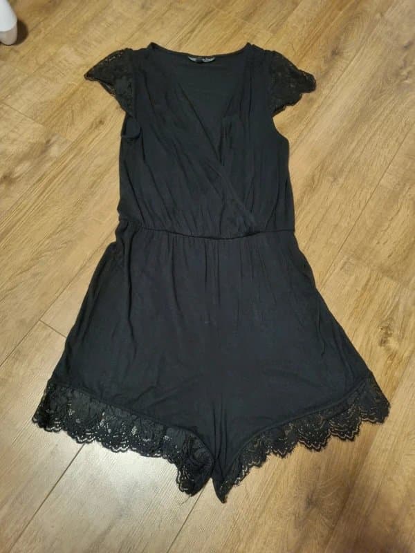 Topshop Topshop tall cute short black playsuit