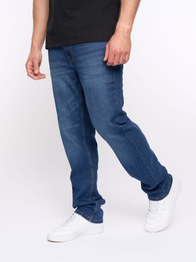 Smith & Jones Smith&Jones Nezzy Men's Straight Leg Versatile Comfort-Stretch Denim Jeans for Casual & Semi-Formal Wear in Light Blue - 2