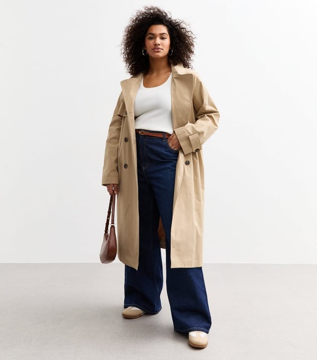 New Look Women's Plus Size White Ribbed Scoop Neck Vest Curves New Look - 3