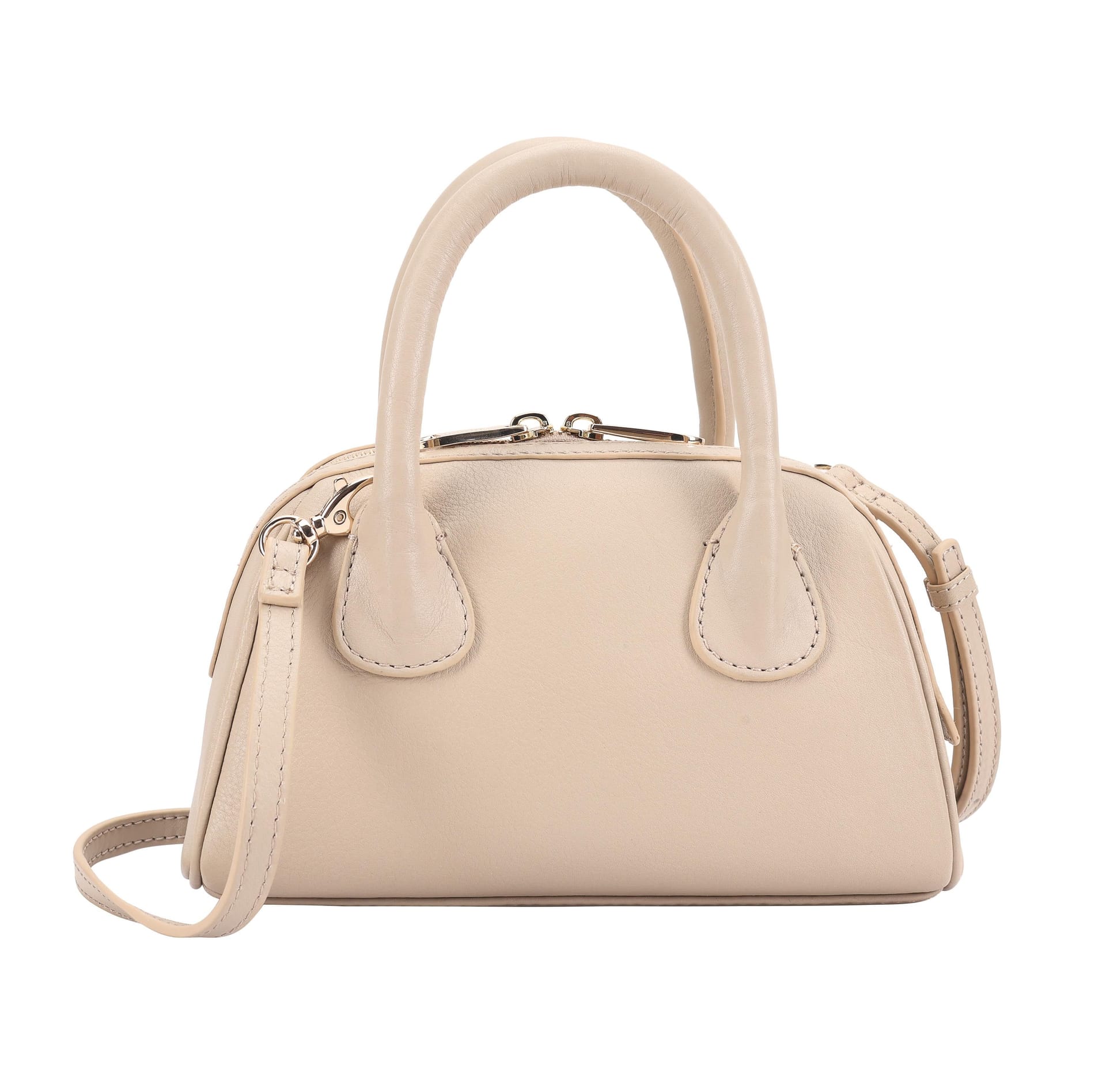 Paul Costelloe Paul Costelloe Women's Astria Leather Crossbody Bag in Light Beige - 4