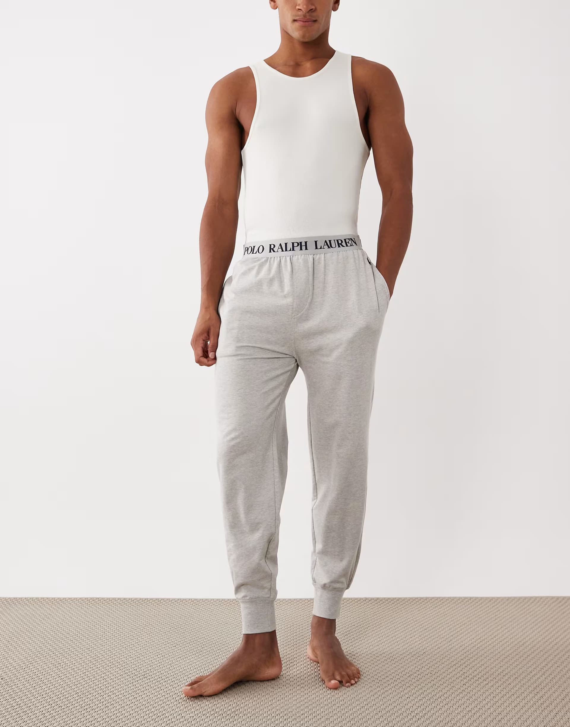 ASOS Polo Ralph Lauren jogger sleep bottom in heather grey