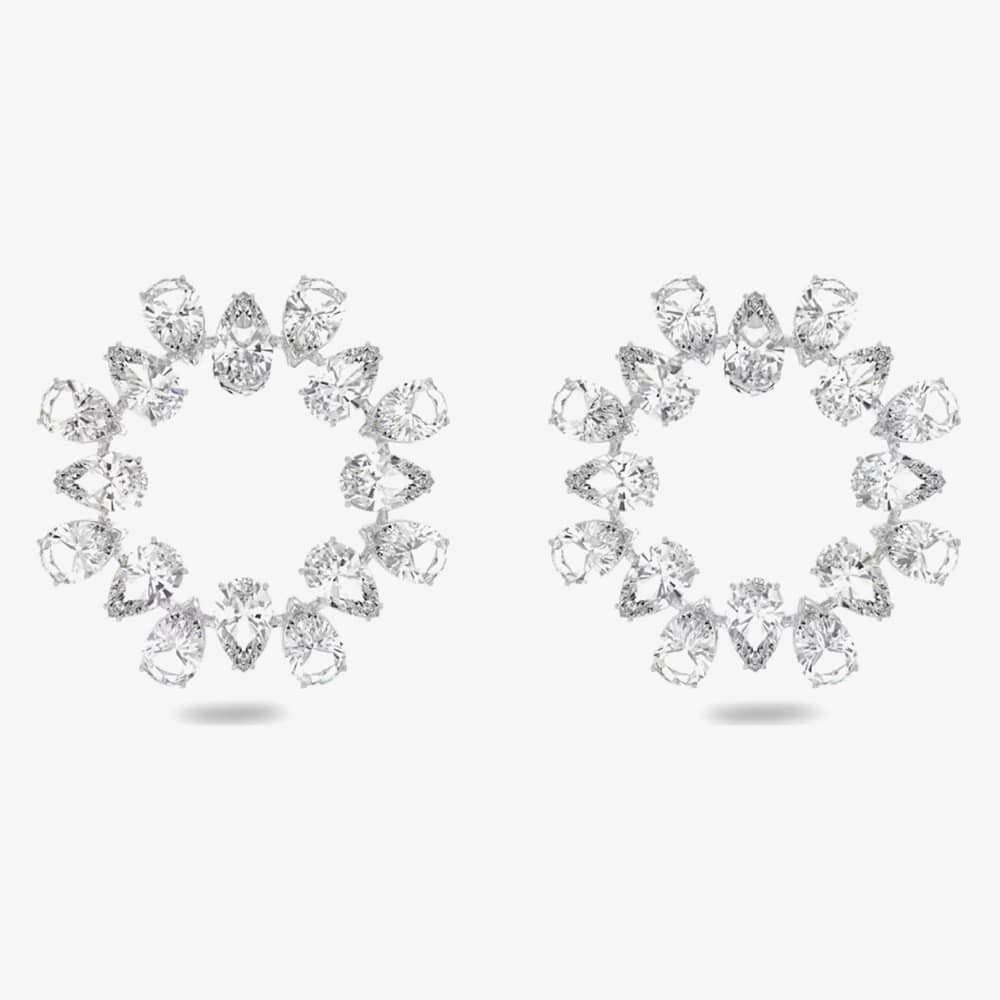 Swarovski Swarovski Women's Millenia Crystal Halo Stud Earrings 5601509 in Silver