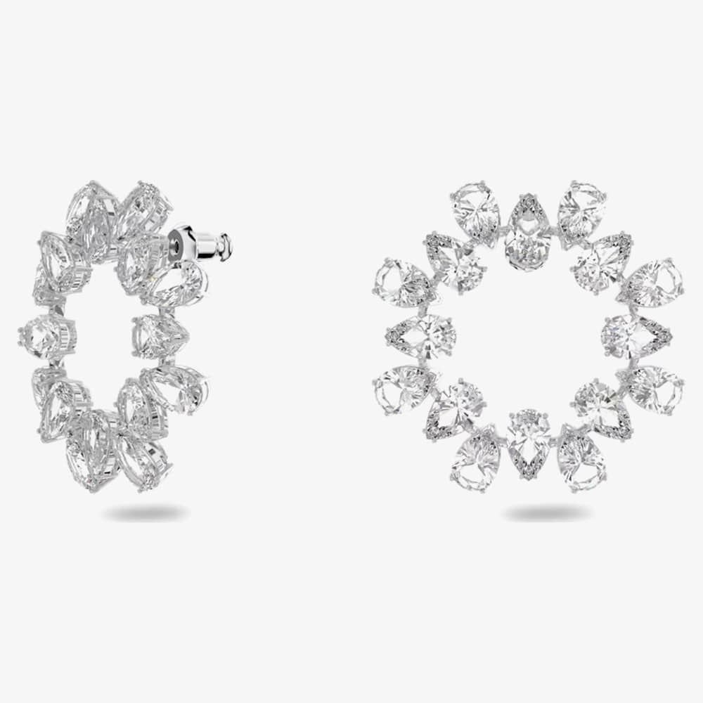 Swarovski Swarovski Women's Millenia Crystal Halo Stud Earrings 5601509 in Silver - 2