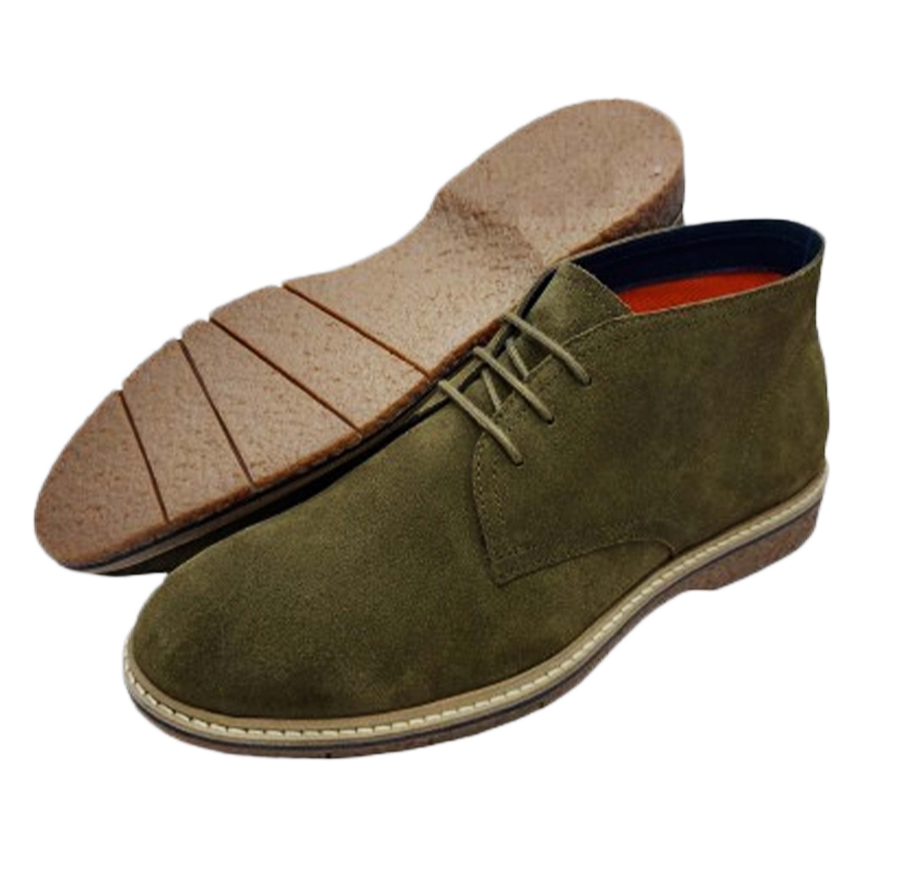 LB COMFORT LB COMFORT Men's Percy Leather Boots in Olive - 3