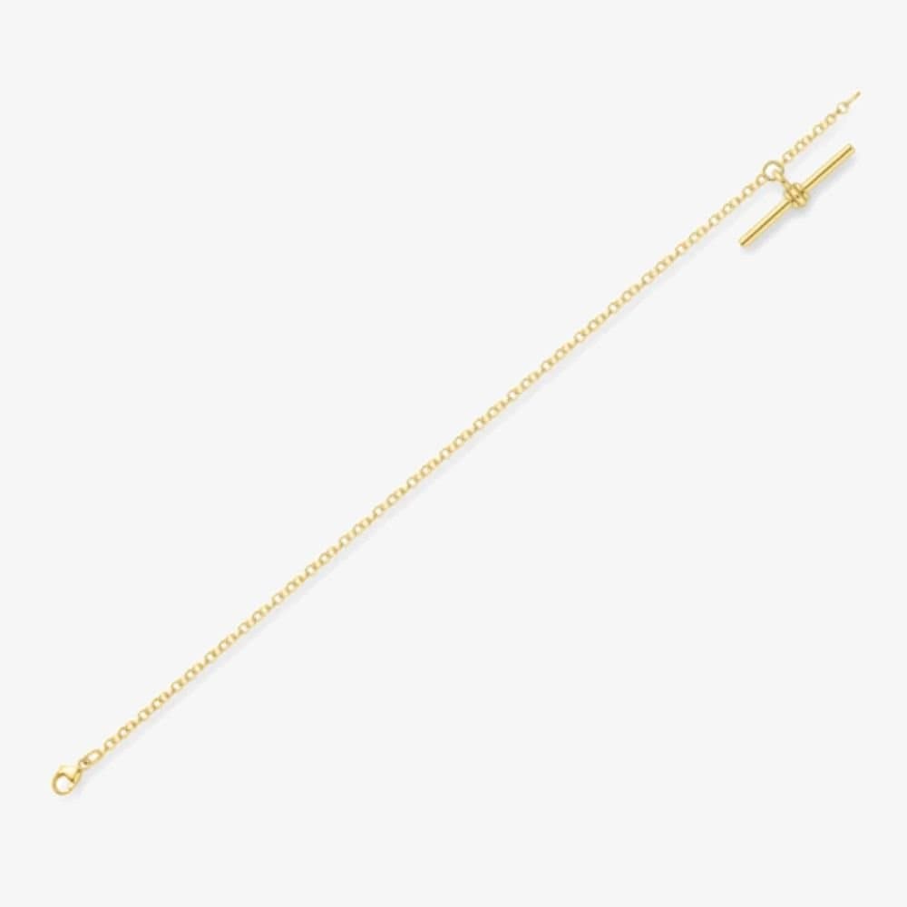 T.H.Baker T.H.Baker Women's 9ct Yellow Gold T-Bar Belcher Bracelet CA023-07
